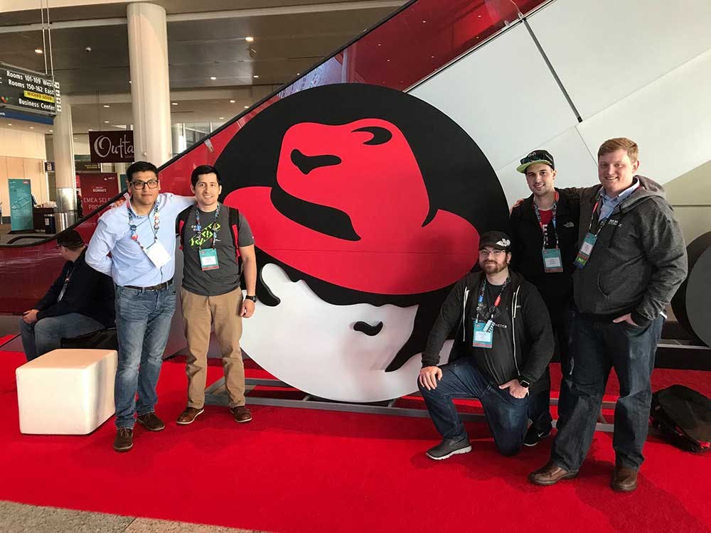 Operation Code members pose at Red Hat Summit 2017
