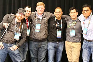 Operation Code members pose together at Red Hat Summit 2017